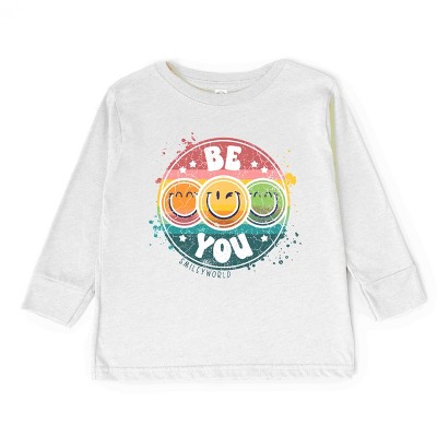 The Juniper Shop SmileyWorld Be You Rainbow Circle Toddler Long Sleeve Tee