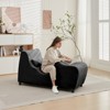 Mjkone Yoga Chair for Adults, Velvet Yoga Chaise Lounge Chair Indoor for Adult Exercise, Stretching, Relaxation,Dark Gray/Light Gray/Beige - 2 of 4