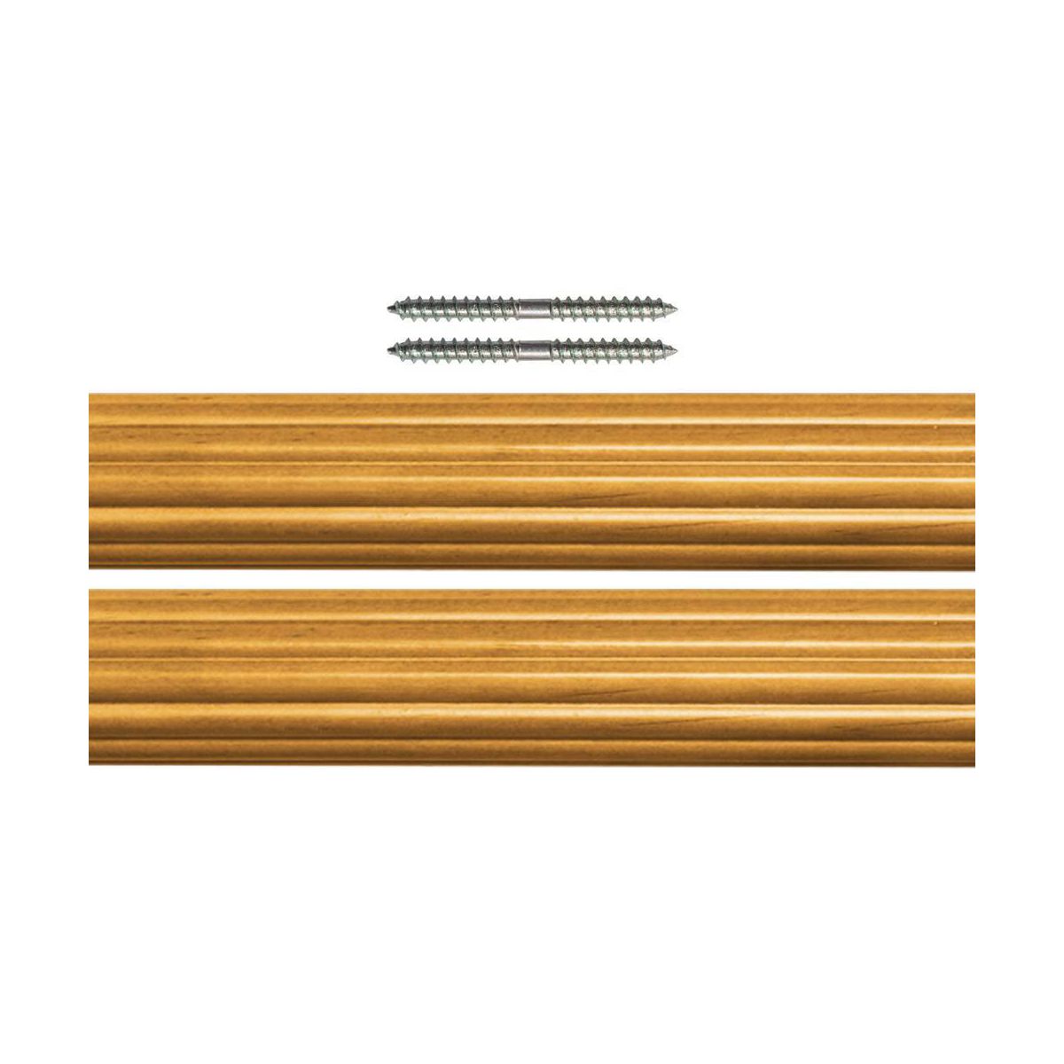 umi Home Furnishings 4ft 4ct Mix and Match Wood Single Rod Heritage Oak - thumbnail 2