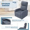 Manual Recliner Chair for Adults,Linen Fabric Upholstered Chair with High Backrest,Retractable Footrest& SidePocket, for Nursery Bedroom Living Room - 3 of 4