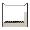Polibi Modern Luxury Metal Canopy Bed with Corduroy Upholstered Tall Headboard - 3 of 4