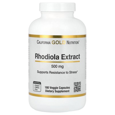 California Gold Nutrition Rhodiola Extract, 500 mg, 180 Veggie Capsules