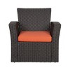 WestinTrends 4 Piece Conversation Outdoor Patio Sofa Set with Square Fire Pit Table - 4 of 4