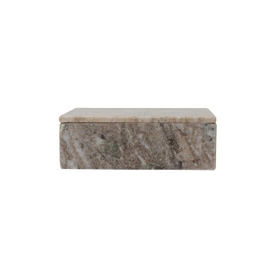 Beige Marble Box with Lid by Foreside Home & Garden