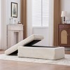 Sapphtopaz Modern Chenille Ottoman Bench with Thick Upholstered Entryway Bench with Durable Metal Legs Footstool for Living Room, Entryway - 4 of 4