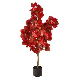 Nearly Natural 4-ft Autumn Pomegranate Artificial Tree - 1 of 4