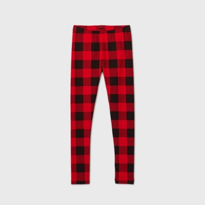 girls tartan leggings