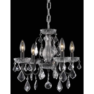 Elegant Lighting Calista Collection Pendant D17in H15in Lt:4 Dark Bronze Finish - 1 of 3