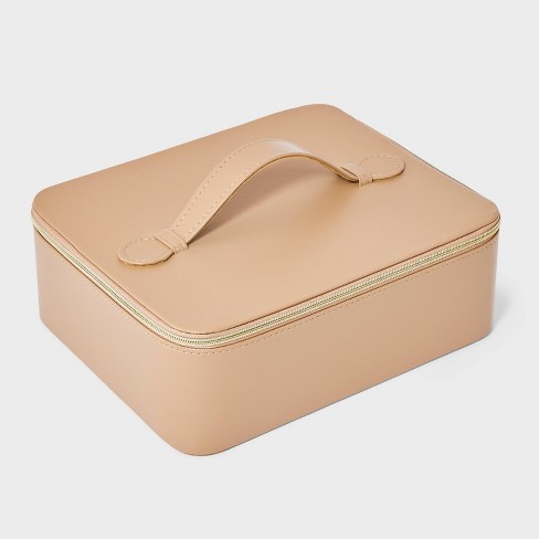 Handle Travel Jewelry Box with Mini Organizer A New Day Brown