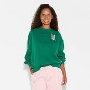 Women's Wicked Love Limits Graphic Sweatshirt - Emerald Green - 2 of 3