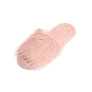 Roxoni Cozy Chic Fuzzy Slippers for Girl's - Fizzy Hair Top with Faux Fur Body, Comfortable & Relaxing - 1 of 4