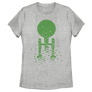 Women's Star Trek St. Patrick's Enterprise Clover Fill T-Shirt - 1 of 4