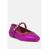 Alverno Metallic Diamante Mary Jane Leather Flats Women - 2 of 4