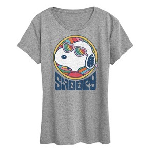 Women's - Peanuts - Groovy Snoopy Short Sleeve Graphic T-Shirt - 1 of 4