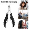 Unique Bargains Toe Nail Clippers Professional Nail Clipper Kit for Travel or Home Black Stainless Steel - 2 of 4