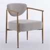 Airsurfer Armchair, Soft Foam-Seated Living Room/Bedroom/Dining Chair, Metal Frame with Wood Grain Finish - 2 of 4