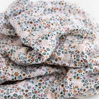 Pressed Petals Organic Cotton Muslin Kids Quilt Blanket