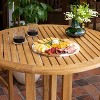 Cambridge Casual Chara Teak Wood Outdoor Bistro Table Teak Brown - 4 of 4
