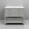 36" Freestanding Bathroom Vanity with Ceramic Sink, Soft Close Drawers, Tip-Out Tray, Open Shelf, Modern Design with Waterproof MDF - 4 of 4