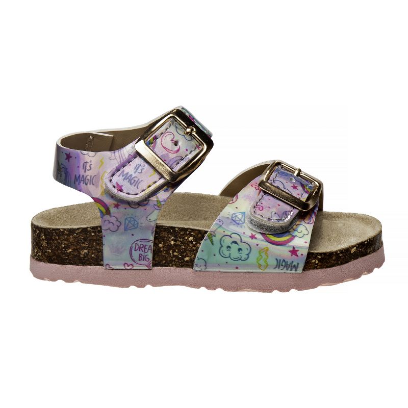 Laura Ashley Girls Footbed Toddler Buckle Sandals, 2 of 6
