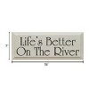 Slickblue Wood Wall Sign Life’s Better On The River – Cottage Lake House Rustic Cabin Decor 7x18, Color Options - 3 of 3