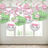 Big Dot of Happiness Golf Girl - Pink Birthday Party or Baby Shower Hanging Decor - Party Decoration Swirls - Set of 40 - 3 of 4