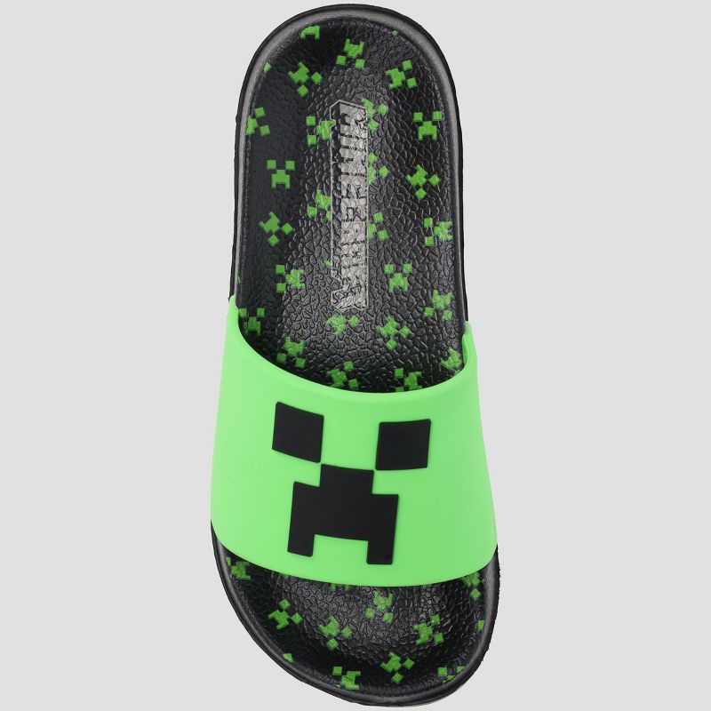 Minecraft Boys' Sport Slide Sandals, Comfort Casual Pool Slide Outdoor, 4 of 9