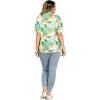 HAPPY BAY Button Down Shirt for Women Summer Tropical Vacation Button Up Casual Shirt Short Sleeve Tops Holidays Blouses for Women - 3 of 4