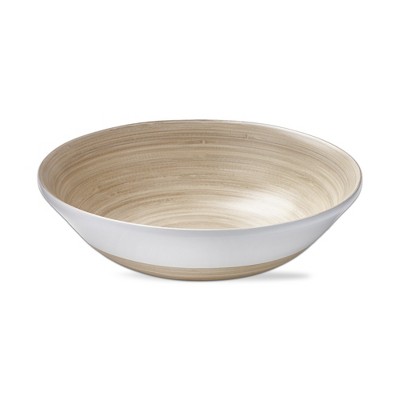 TAG Bamboo Wide Brim Serving Bowl White, 96 oz.