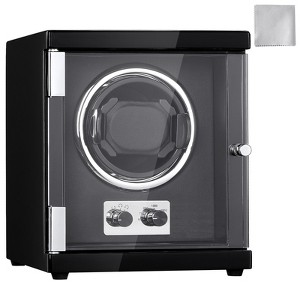 VEVOR Watch Winder, Single Watch Winder for Men's and Women's Automatic Watch, with Super Quiet Japanese Mabuchi Motor, Black - 1 of 4