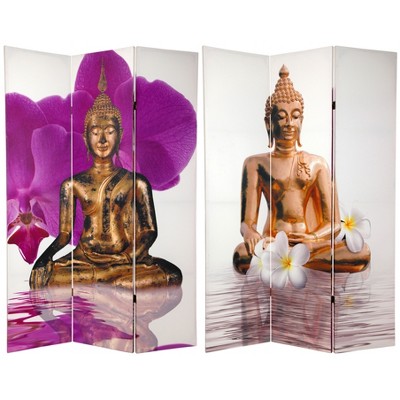 6' Tall Double Sided Thai Buddha Room Divider - Oriental Furniture