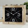 VIP Wood 12.25 in. Black Aged Table Clock - 2 of 4