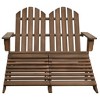 VidaXL 2-Seater Patio Adirondack Chair&Ottoman Fir Wood Brown - 2 of 4