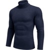 Ekouaer Mens Thermal Top Base Layers Turtleneck Long Sleeve Slim Fit Jumper Fall Winter Thermal Underwear Ribbed Lightweight - 4 of 4