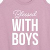 Women's - Instant Message - Blessed With Boys Graphic Racerback Tank - 2 of 4