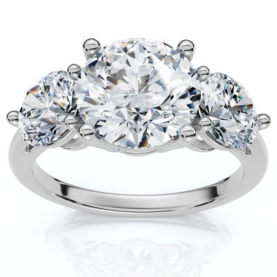 Pompeii3 Certified 3 1/2Ct Diamond Engagement Ring 14k Gold or Platinum Lab Created