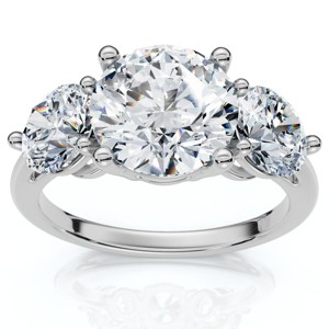 Pompeii3 Certified 3 1/2Ct Diamond Engagement Ring 14k Gold or Platinum Lab Created - 1 of 4