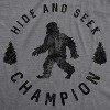 Womens Hide And Seek Champion T shirt Funny Bigfoot Sasquatch Vintage Graphic - Crazy Dog Women's T Shirt - 2 of 4