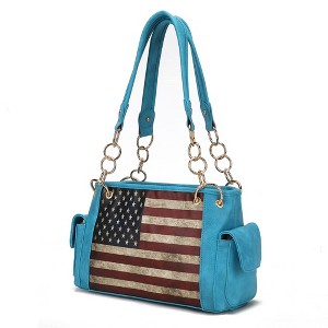 MKF Collection Alaina Vegan Leather Women’s Flag Shoulder Bag by Mia K - 1 of 4