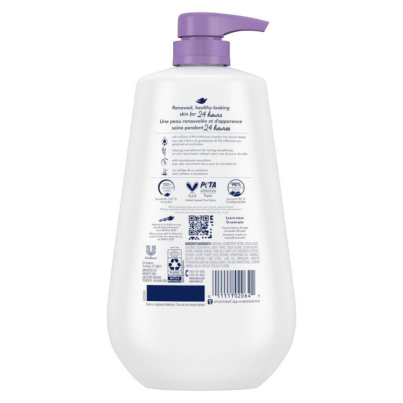 Dove Beauty Relaxing Body Wash Pump - Lavender &#38; Chamomile - 30.6 fl oz, 4 of 10