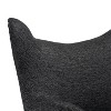 Christopher Knight Home Eiden Wingback Club Chair Black Textured Tweed/Black - 4 of 4