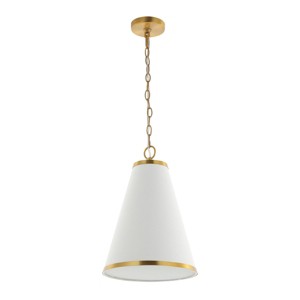 Adelais 12" Pendant - PND4136 - Gold/White - Safavieh - 1 of 4