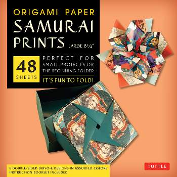 Origami Paper - Samurai Prints - Large 8 1/4 - 48 Sheets - by  Tuttle Studio (Mixed Media Product)