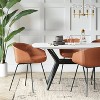 Mossman Faux Leather Tub Dining Chair Brown - Threshold™: Modern Upholstered, Curved Back, Flared Legs - 2 of 4