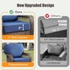 Buenhomino Outdoor Patio Wicker Swivel Rocking Chairs Set of 2, Navy Cushions - 3 of 4