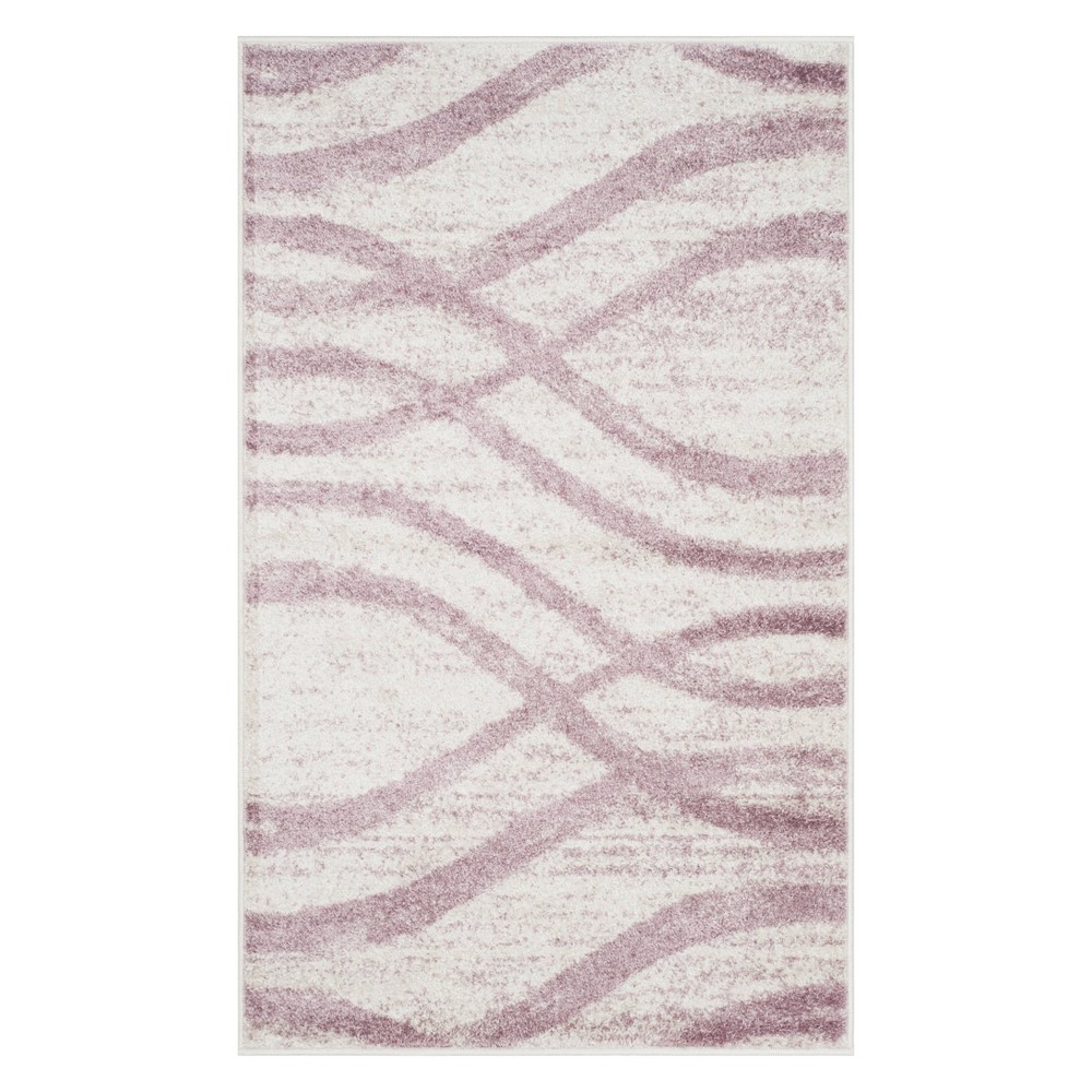 3'x5' Wave Accent Rug Cream/Purple - Safavieh