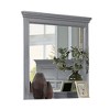 Royal Hampton Dresser Mirror w Crown Molding Frame, 42 Inch Gray Solid Wood - 2 of 4