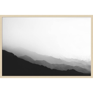 41"x28" Virgin Mountains II by Laura Marshall Wood Framed Wall Art Print Brown - Amanti Art: Modern Acrylic Photography, Hardwood Frame - 1 of 4