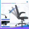 FONTOI Swivel Office Chair with Lumbar Support and S-shaped Backrest, Gaming Chair with Padded Armrests, Gray, 25.3"*41.8"*25.3" - 4 of 4