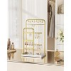 Modern Jewelry Display Stand in White & Gold, Multi-Functional Holder for Necklaces, Bracelets, Earrings and Rings - 2 of 4